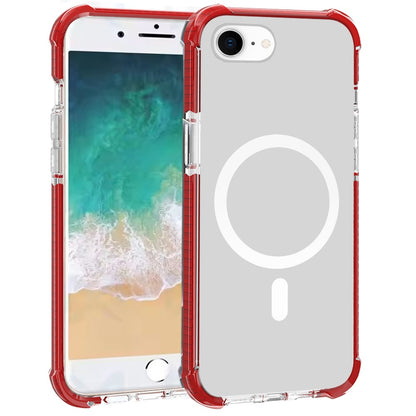 Magnetic Acrylic Case Transparent Back, Rugged Colorful Frame, Shockproof Hybrid, MagSafe Compatible