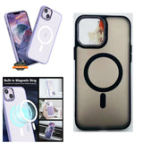 For Apple iPhone 15 Pro (6.1") Compatible with MagSafe [Strong Magnetic] Slim Translucent Matte Back Shockproof  Phone Case Cover