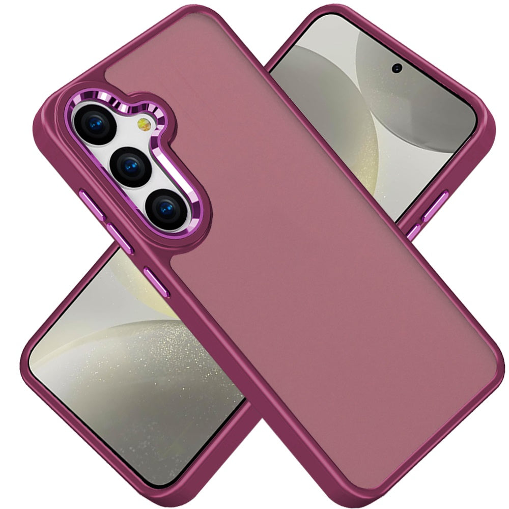 For Samsung Galaxy S25 Ultra Slim Fit Thin Hybrid,Frosted Matte Polished Acrylic Hard PC with TPU Rubber Frame Case Cover