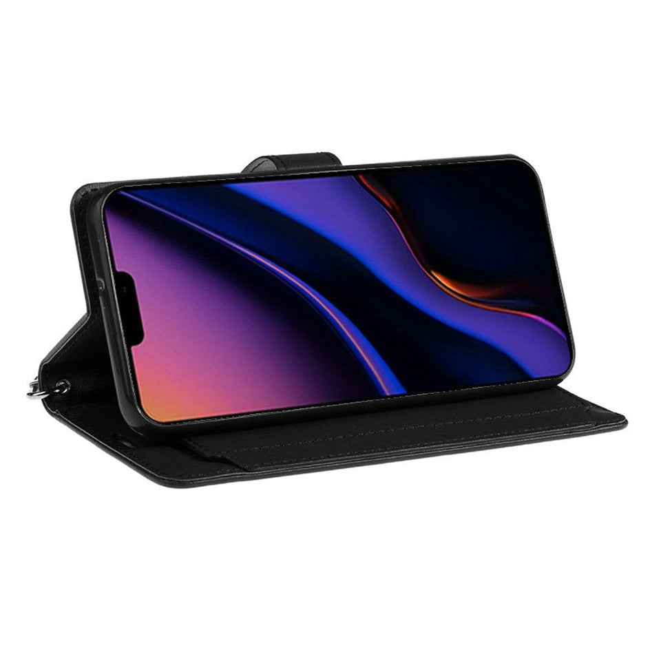 For Samsung Galaxy A17 5G Wallet Case with ID/ Card Holder, Wristlet Strap, Magnetic TPU Protective Shockproof Folio Flip Case Cover