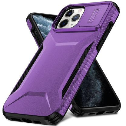 Phone Case for Apple iPhone 11 Pro Max Shockproof Hybrid Rugged Grip Camera Window Guard Window Protective Heavy Duty Slim Textured Design Cover Purple