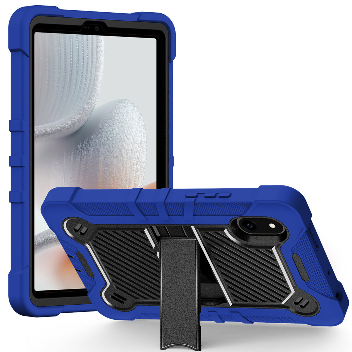 Tablet Case for BLU Tab one 5G Hybrid Rugged Kickstand Heavy Duty Shockproof Armor Dual Layer Hard PC Soft TPU Drop Protection Cover