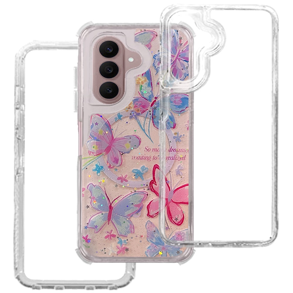 Phone Case for Samsung Galaxy S26 FE /Fan Edition Magnetic Hybrid Fashion Printed Pattern Artwork Stylish Printed Design Dual Layers TPU Rubber SIlicone Hard PC Cover