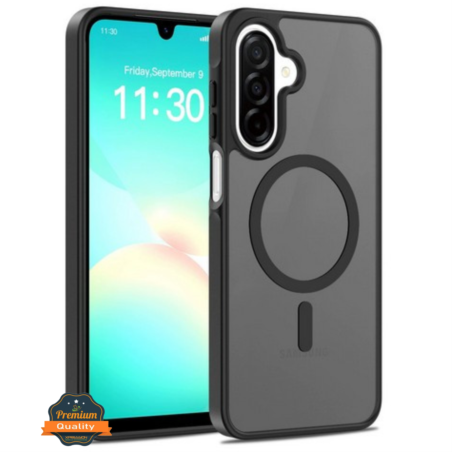 For OnePlus 15R / ACE 6 Frosted Translucent Case with MagSafe Compatible Slim, Shockproof Protective Matte TPU Military Grade Tough Case Cover Black