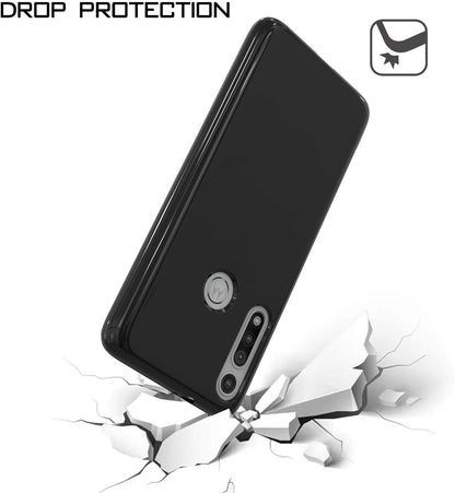 For Apple iPhone 15 Pro (6.1") Slim Thin Silicone Soft Skin Flexible TPU Gel Rubber Candy Gummy Protective Hybrid Black Phone Case Cover
