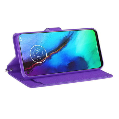 Phone Case for Apple iPhone 15 Wallet Credit Card Holder Leather Grip Shockproof Hybrid Protective Style Durable Flip Pouch Cover Dark Purple