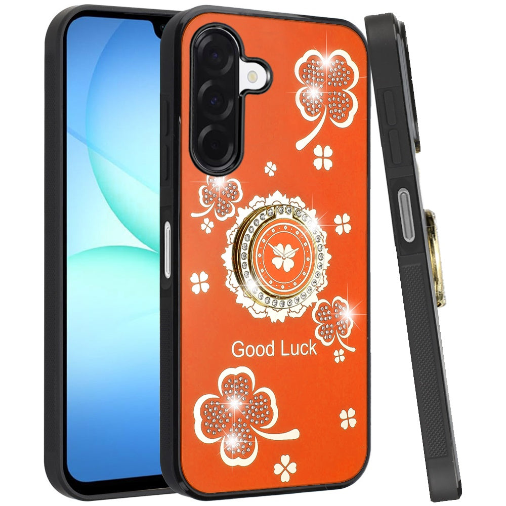 For Samsung Galaxy A17 5G Diamonds 3D Butterfly Bling Sparkly Glitter Ornaments Engraving Hybrid with Stand Fashion Case Cover