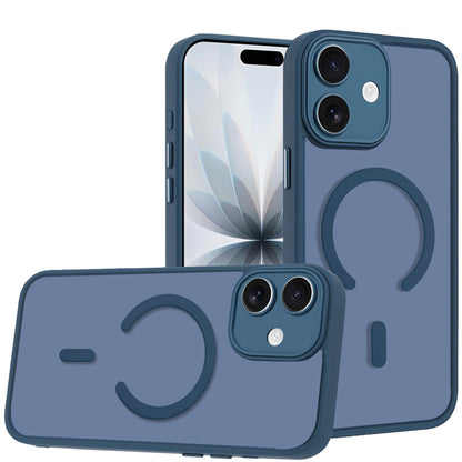 Phone Case for Apple iPhone 17 (6.3") Matte Frosted Magnetic Hybrid Hard PC Soft TPU Camera Protection Slim Shock Absorbing Anti Fingerprint Cover