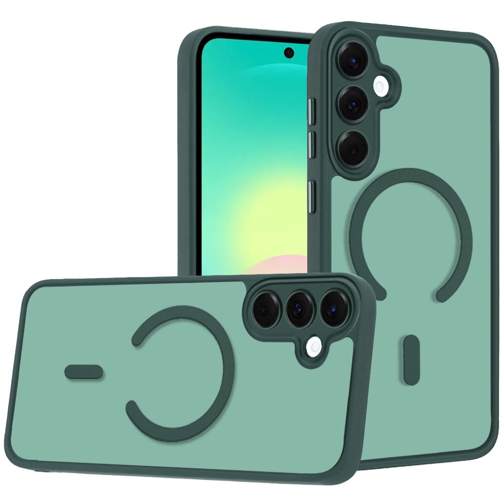 Matte Frosted Magnetic Back Hybrid Hard PC Soft TPU Camera Protection Slim Shock Absorbing Anti Fingerprint