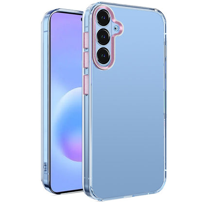 Phone Case for Samsung Galaxy A57 Transparent Clear Hybrid Metal Button Camera Guard Shockproof Gummy TPU Slim Protective Grip Cover