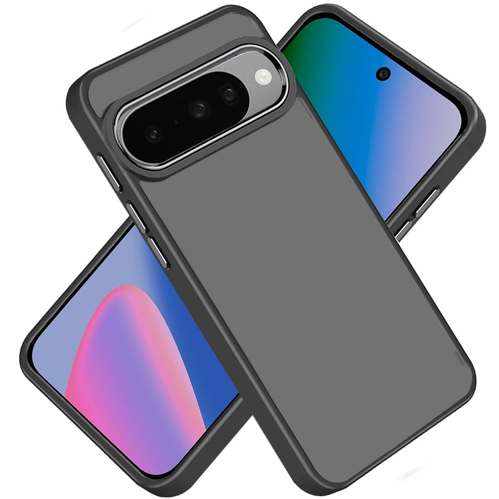 Phone Case for Google Pixel 11 /11 Pro Polished Acrylic Hybrid TPU Slim Shockproof Metal Button Thick Durable Grip Camera Protection Anti-Scratch Cover