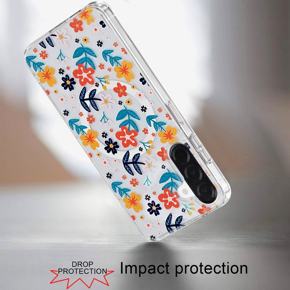 Phone Case for Galaxy A17 5G Stylish Design Shockproof Magnetic Magsafe Compatible TPU IMD Print Rugged Grip Drop Protection Slim Fashion Cover