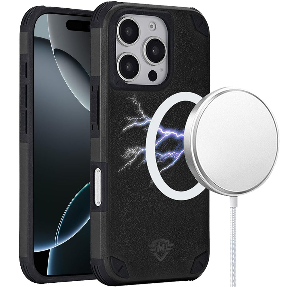 For Apple iPhone 15 Pro Max (6.7") Premium Heavy Duty Dual-Layer Rugged Protection, Shockproof Magnetic Compatible with MagSafe Case Cover