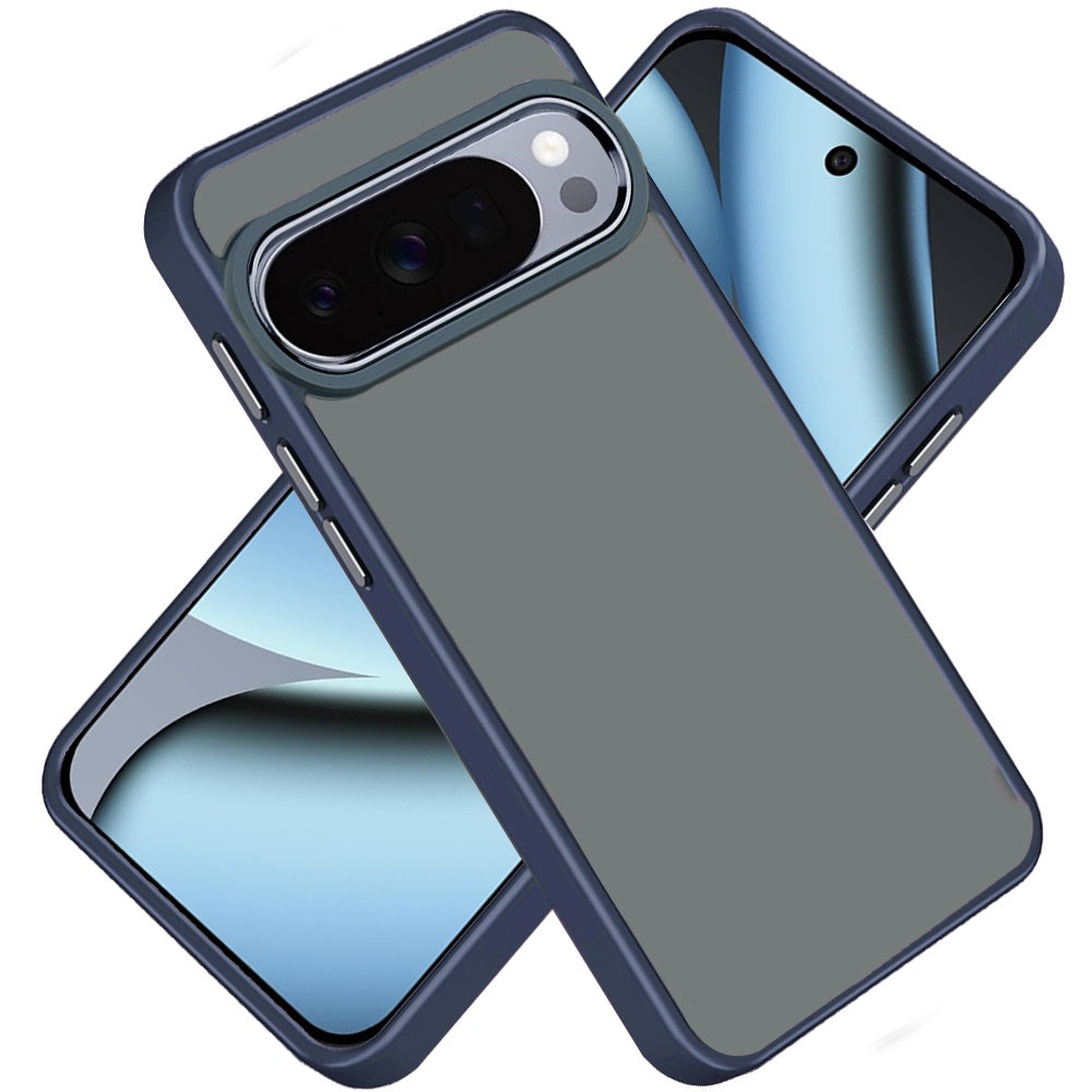 Phone Case for Google Pixel 11 Pro XL Polished Acrylic Hybrid TPU Slim Shockproof Metal Button Thick Durable Grip Camera Protection Anti-Scratch Cover