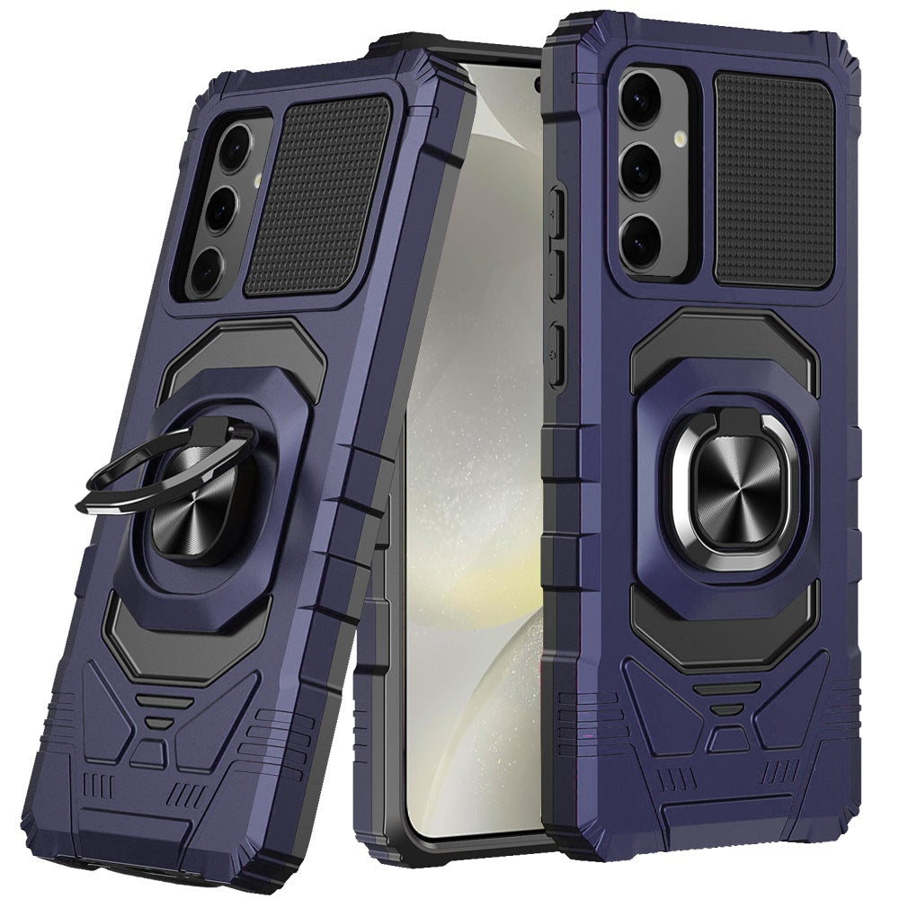 For Samsung Galaxy S25 /S24 Hybrid Dual Layer with 360° Rotate Magnetic Ring Stand Holder Kickstand TPU Rugged PC Shockproof Case Cover