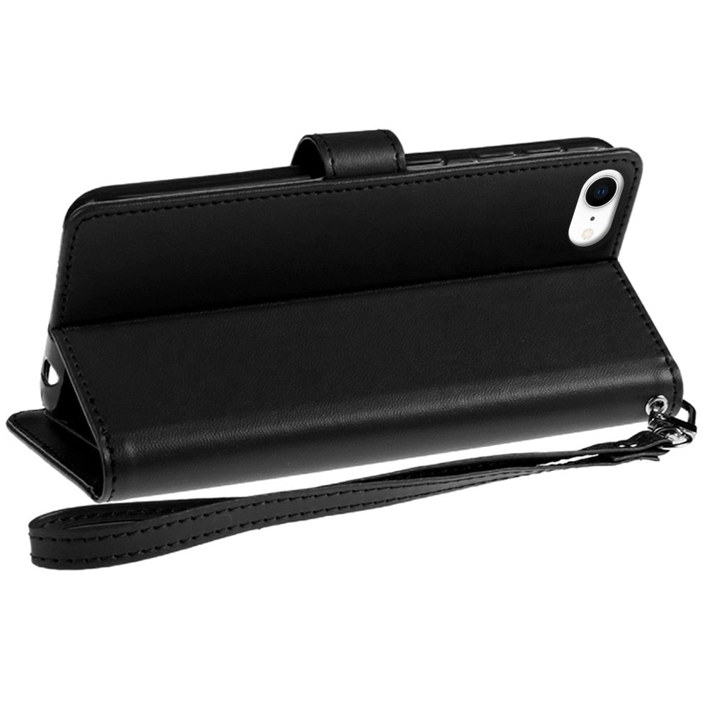 For Samsung Galaxy A17 5G Wallet Case with ID/ Card Holder, Wristlet Strap, Magnetic TPU Protective Shockproof Folio Flip Case Cover