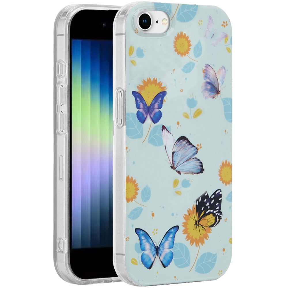 For Apple iPhone 8 Plus /7 Plus Fashion Layer Design Slim IMD TPU Protective, Shockproof Hybrid Stylish Durable Hard PC Case Cover