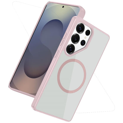 For Samsung Galaxy S25 Ultra Magnetic Circle HQ Transparent Clear TPU Thick 2.0mm Frame Hybrid Shockproof Protector Case Cover