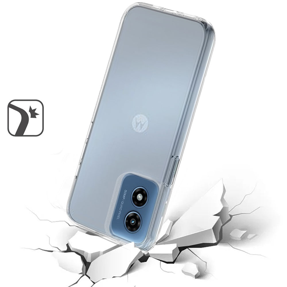 Standard for Motorola Moto G Play 2024 4G LTE Motorola Moto G Play 2024 Transparent Shock Absorption Thick TPU Rubber Ultra Thick Hybrid Silicone Protective Slim Back Cover Clear