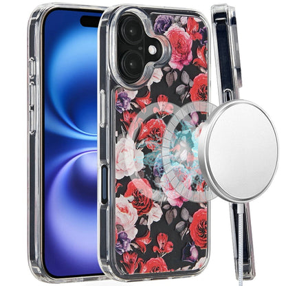 For Apple iPhone 16 Plus (6.7") Magsafe Case Cute Pattern Design Durable Shockproof SlimTPU Hard Back [Compatible with Magsafe] Case Cover