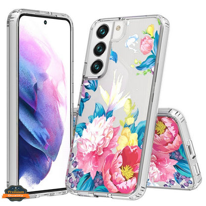 Phone Case Cover for Apple iPhone 17E /iPhone 16E Floral Pattern Hybrid Transparent TPU Silicone, Shock Absorption Bumper, Hard Back Slim Cover