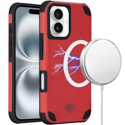 For Apple iPhone 15 Pro Max (6.7") Premium Heavy Duty Dual-Layer Rugged Protection, Shockproof Magnetic Compatible with MagSafe Case Cover