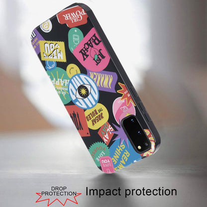 For Samsung Galaxy S20 Fashion Layer Design Slim IMD TPU Protective, Shockproof Hybrid Stylish Durable Hard PC Case Cover
