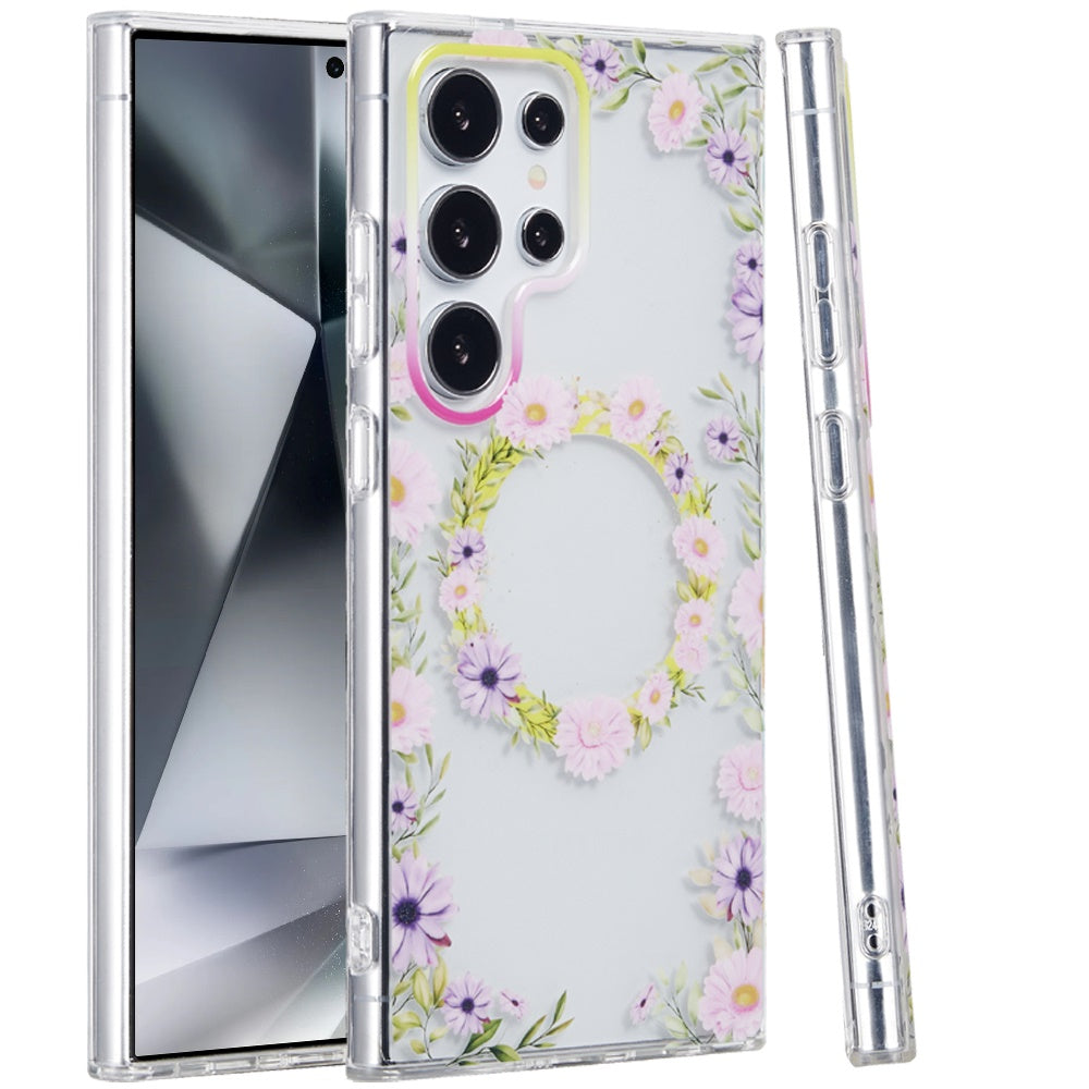 For Samsung Galaxy S22 Ultra Durable Fashion IMD Printed Design TPU Slim Shockproof Protective Case with Stylish Pattern Case Cover