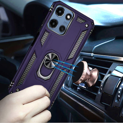 For Motorola Moto G Play 5G 2026 Hybrid Shockproof Durable 360 Degree Rotatable Ring Stand Holder Kickstand Fit Magnetic Car Mount Case Cover