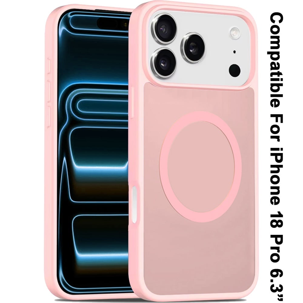 Phone Case for Apple iPhone 18 Pro Magnetic Matte Hybrid Shockproof Smooth Grip Durable Camera Protection Anti-Slip Soft Touch TPU Armor Cover