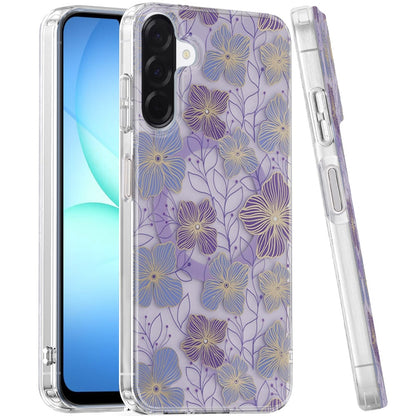 Phone Case for Samsung Galaxy A17 5G Shockproof Dual Layer TPU IMD Print Rugged Anti-Slip Grip Drop Protection Scratch Resistant Slim Fit Glossy Floral Heart Aesthetic Cover