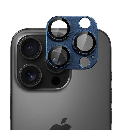 Camera Lens Protector for Apple iPhone 15 Pro Max Camera Lens Protector Tempered Glass Metal Frame Scratch Resistant HD Clear Precision Fit