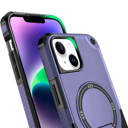 Phone Case for Apple iPhone 14 /iPhone 13 Magnetic Kickstand Rugged Shockproof Armor Grip Anti Slip Heavy Duty Protective Matte Stand Hybrid Cover Purple