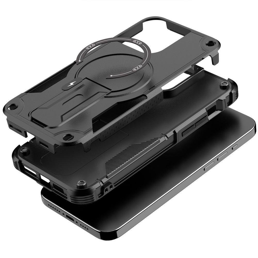 For Samsung Galaxy A37 Magnetic Invisible Kickstand Holder with Magsafe, Slim Fit Shockproof Hybrid Military Grade Heavy Duty Case Cover