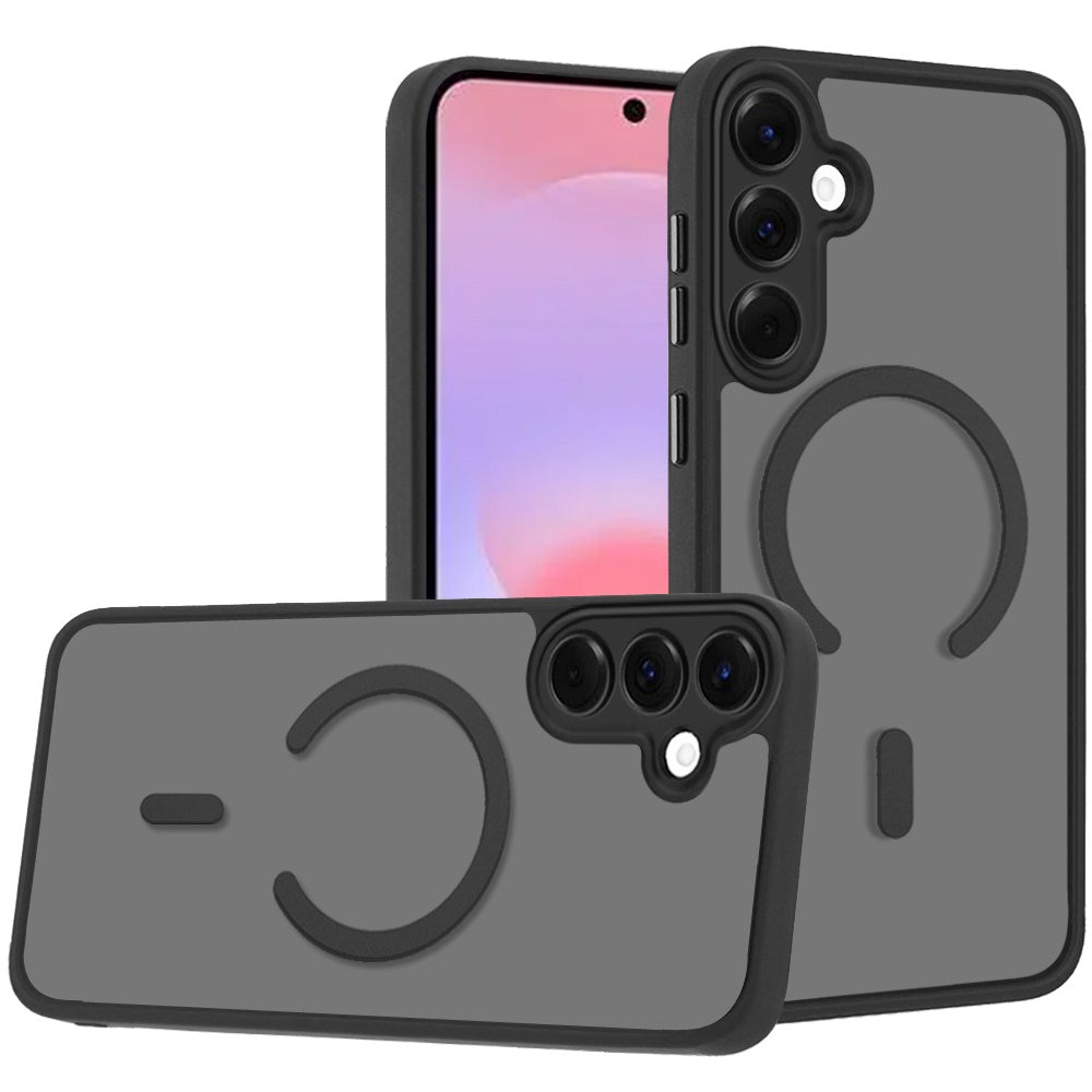 Matte Frosted Magnetic Back Hybrid Hard PC Soft TPU Camera Protection Slim Shock Absorbing Anti Fingerprint