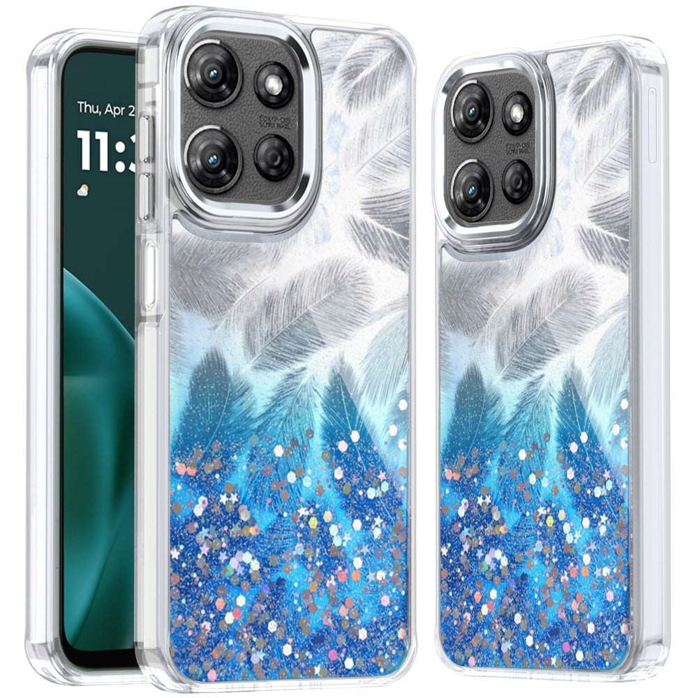 For Motorola Moto G Stylus 5G 2025 Fashion Epoxy Glitter Shimmer Design, Hybrid Shockproof TPU, Stylish Sparkle Slim TPU Protective Case Cover