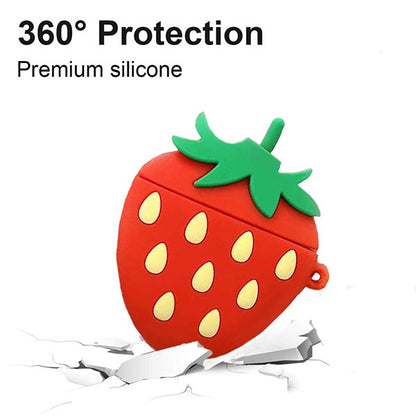 For Apple AirPods 4 Hybrid Cute 3D Fun Design Silicone Skin Cartoon Characters with Keychain Buckle Holder Rubber TPU Soft Cover Case Cover Pink Characters