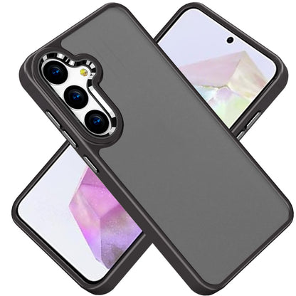 For Samsung Galaxy A36 Slim Fit Thin Hybrid,Frosted Matte Polished Acrylic Hard PC with TPU Rubber Frame Case Cover