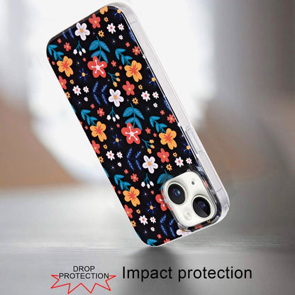 Phone Case for iPhone 14/13 Stylish Design IMD Shockproof Protective Slim Fit TPU Durable Grip Fashion Pattern Impact Resistant Hybrid Cover Multicolor