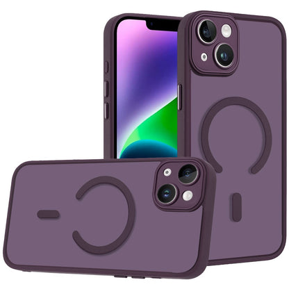 Phone Case for Apple iPhone 14/ iPhone 13 Matte Frosted Magnetic Back Hybrid Hard PC Soft TPU Camera Protection Slim Shock Absorbing Anti Fingerprint Cover