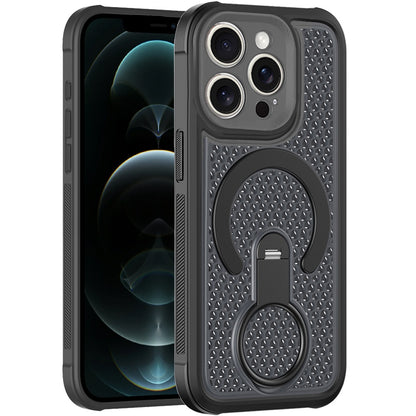 Phone Case for Apple iPhone 12 Pro Max Magnetic Honeycomb Hybrid Rugged Armor Ring Kickstand Dual Layer Shock Absorbing Hard PC Soft TPU Cover