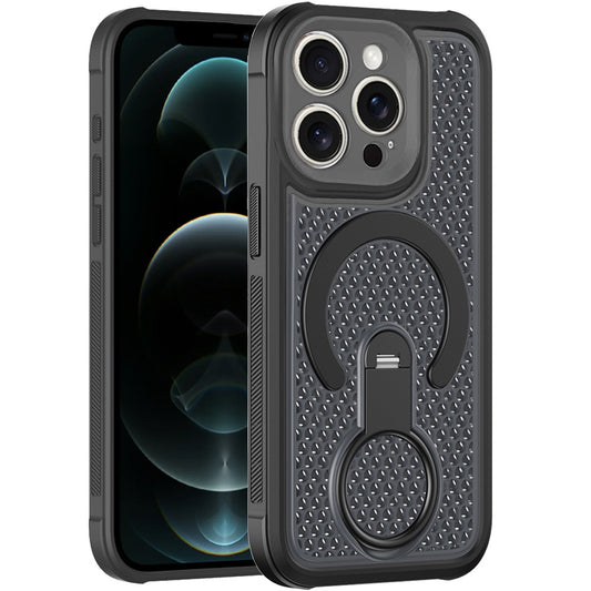 Phone Case for Apple iPhone 12 Pro Max Magnetic Honeycomb Hybrid Rugged Armor Ring Kickstand Dual Layer Shock Absorbing Hard PC Soft TPU Cover
