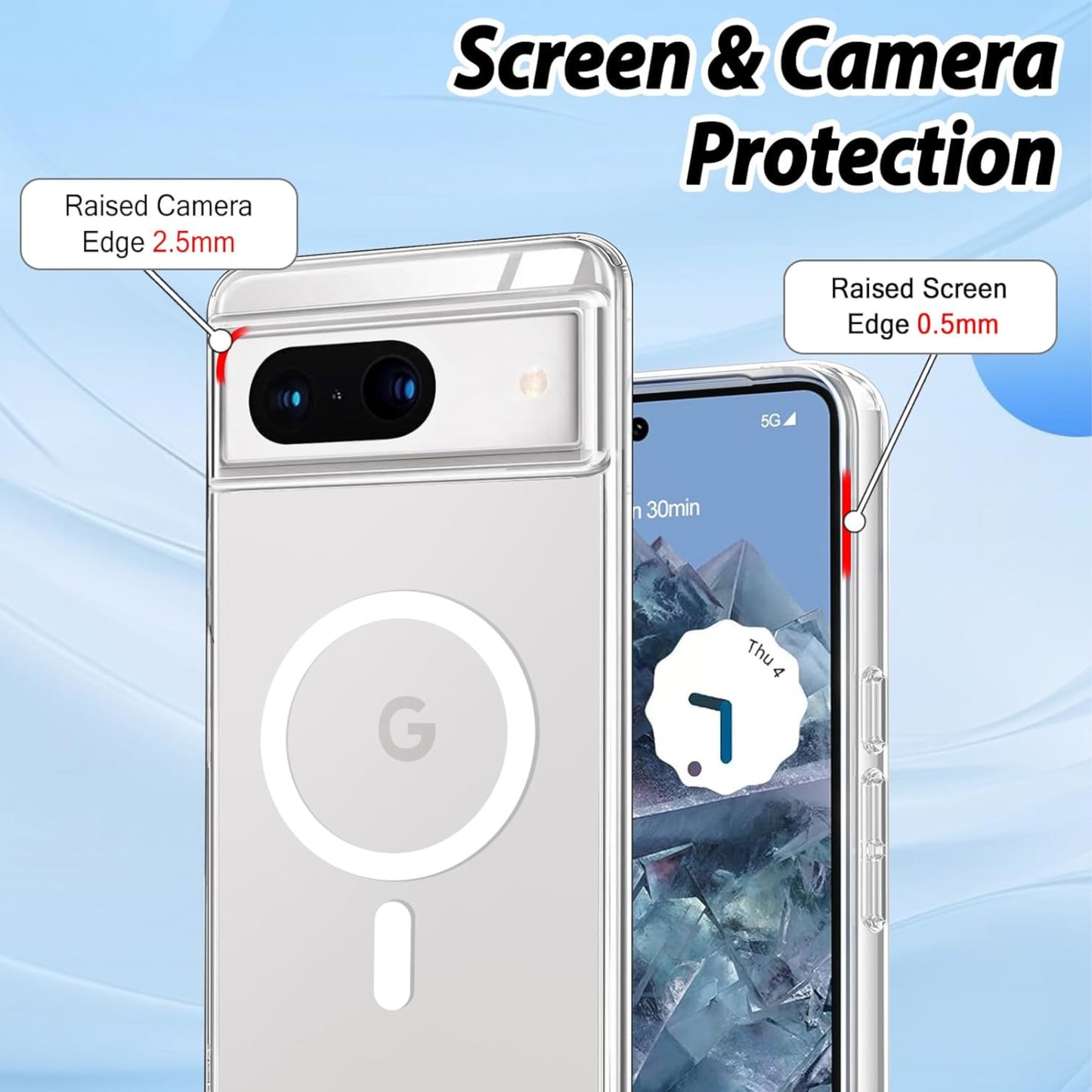 For Apple iPhone 17 AIR Hybrid Clear Case Compatible with MagSafe Shockproof Protective Transparent Back, Slim Fit, Wireless Charging Ready Case Cover Clear