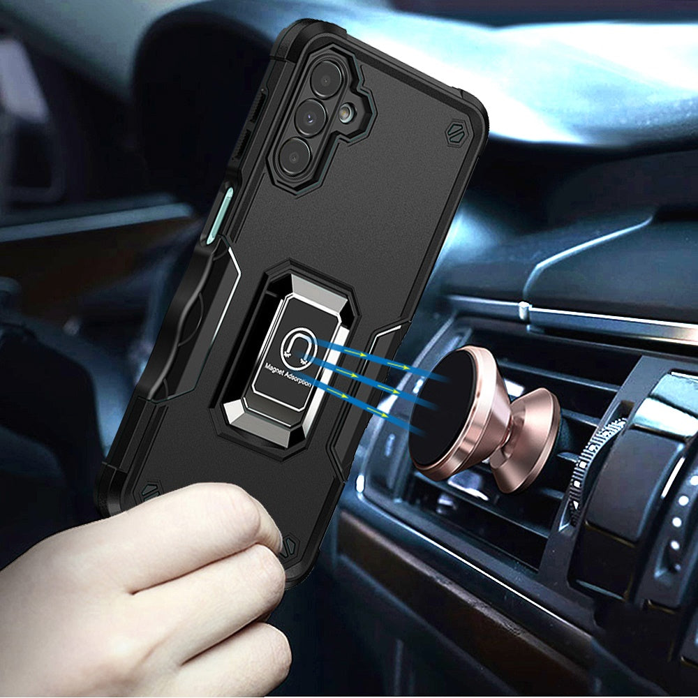 For Apple iPhone 17E /16E Hybrid Stand Magnetic Ring Holder Kickstand Heavy Duty Rugged Drop Silicone & Hard PC Shockproof Case Cover