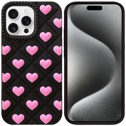 Phone Case for Apple iPhone 15 Pro Max Fashionable Silicone Textured Decorative Design Pattern Protective Rubber TPU Hybrid Protection Cover
