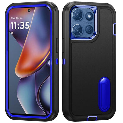 For Motorola Moto G 5G /Moto G 2025 Hybrid 3 Layers Hard 3in1 Shockproof with Kickstand Heavy Duty Hard TPU Rubber Anti-Drop Case Cover