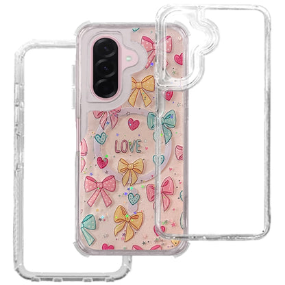 Phone Case for Galaxy A17 5G Magnetic Hybrid Fashion Printed Pattern Artwork Stylish Printed Design Dual Layers TPU Rubber SIlicone Hard PC Cover