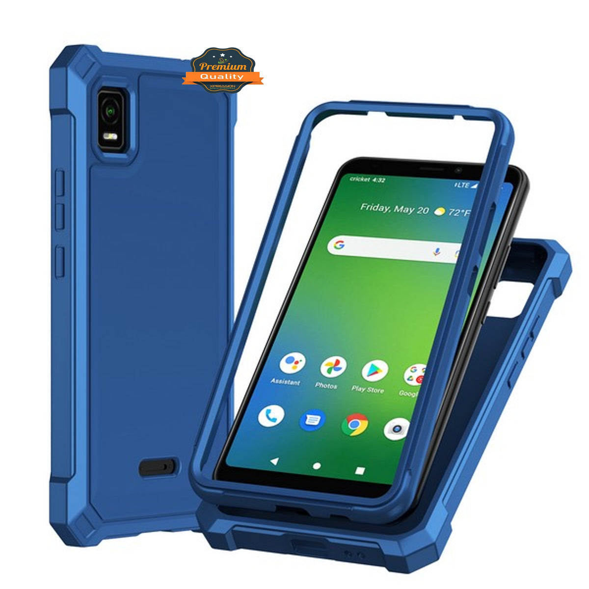 For Cloud Mobile Stratus C8 Full-Body Dual Layer Hybrid Case Slim, Drop-Proof TPU Hard PC, Durable Corner Front Bumper Protector Case Cover