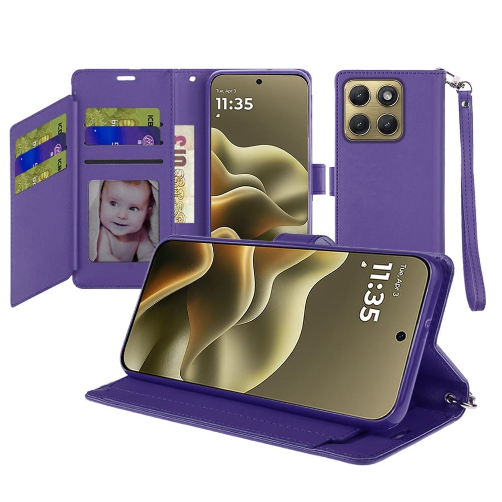 Phone Case for Motorola Edge 2026 Wallet Credit Card Holder Hybrid Slim Protective Dual Function Storage PU Leather Flip Pouch Cover