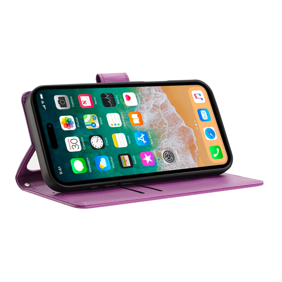 Phone Case for Motorola Moto G 5G 2026/ 2025 Leather Wallet Folio Credit Card Holder with Magnetic Closure Wrist Strap Classic Flip Design Storage Slots Cover Purple
